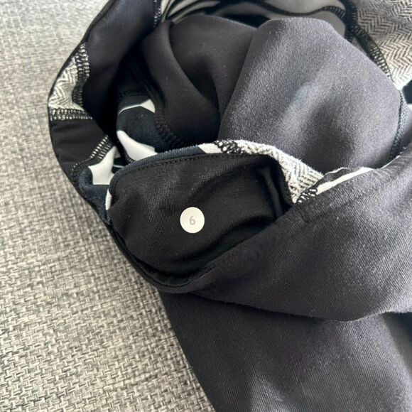 Lululemon Reversible Groove Flare Yoga Pants Slim Leg 6 Rare Prin Waisband Luon - Picture 11 of 14